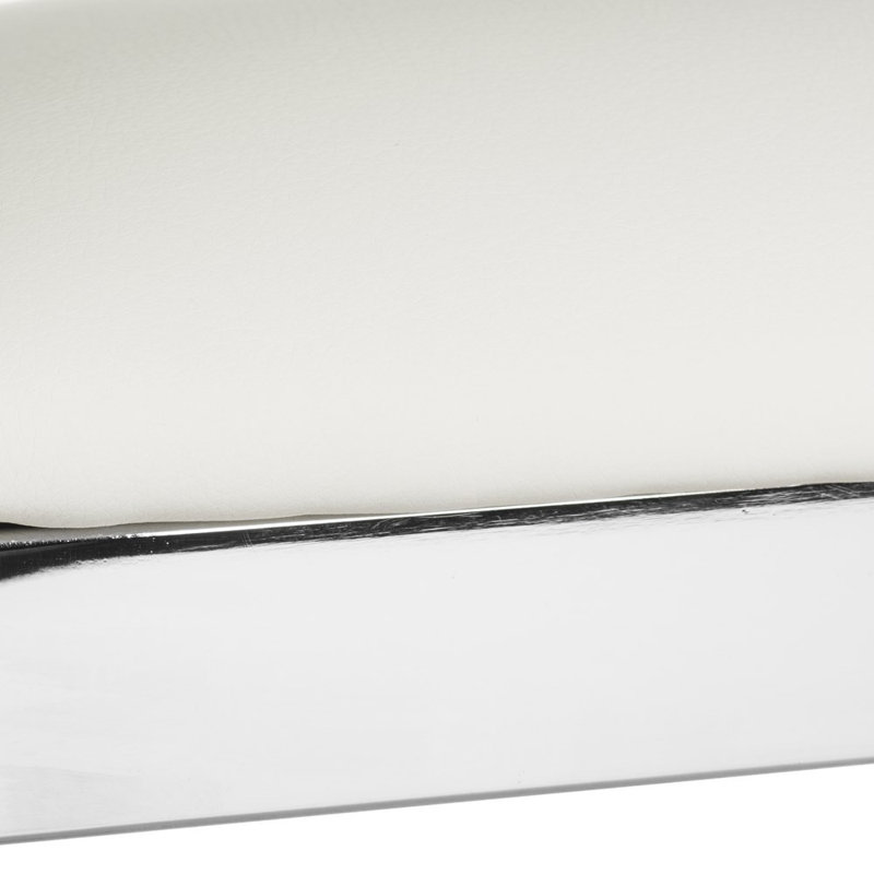 Tabouret de comptoir et de bar Chromium, Blanc, Tabouret de comptoir (assise à une hauteur de 26,