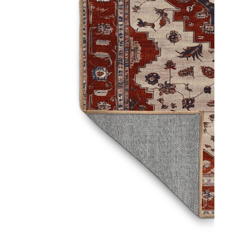 Tapis brun lavable à la machine, Carré 3 pi
