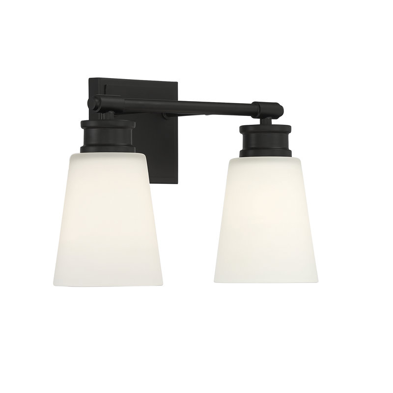 Luminaire suspendu 2 lumières Merilian Kenilworth, Noir mat