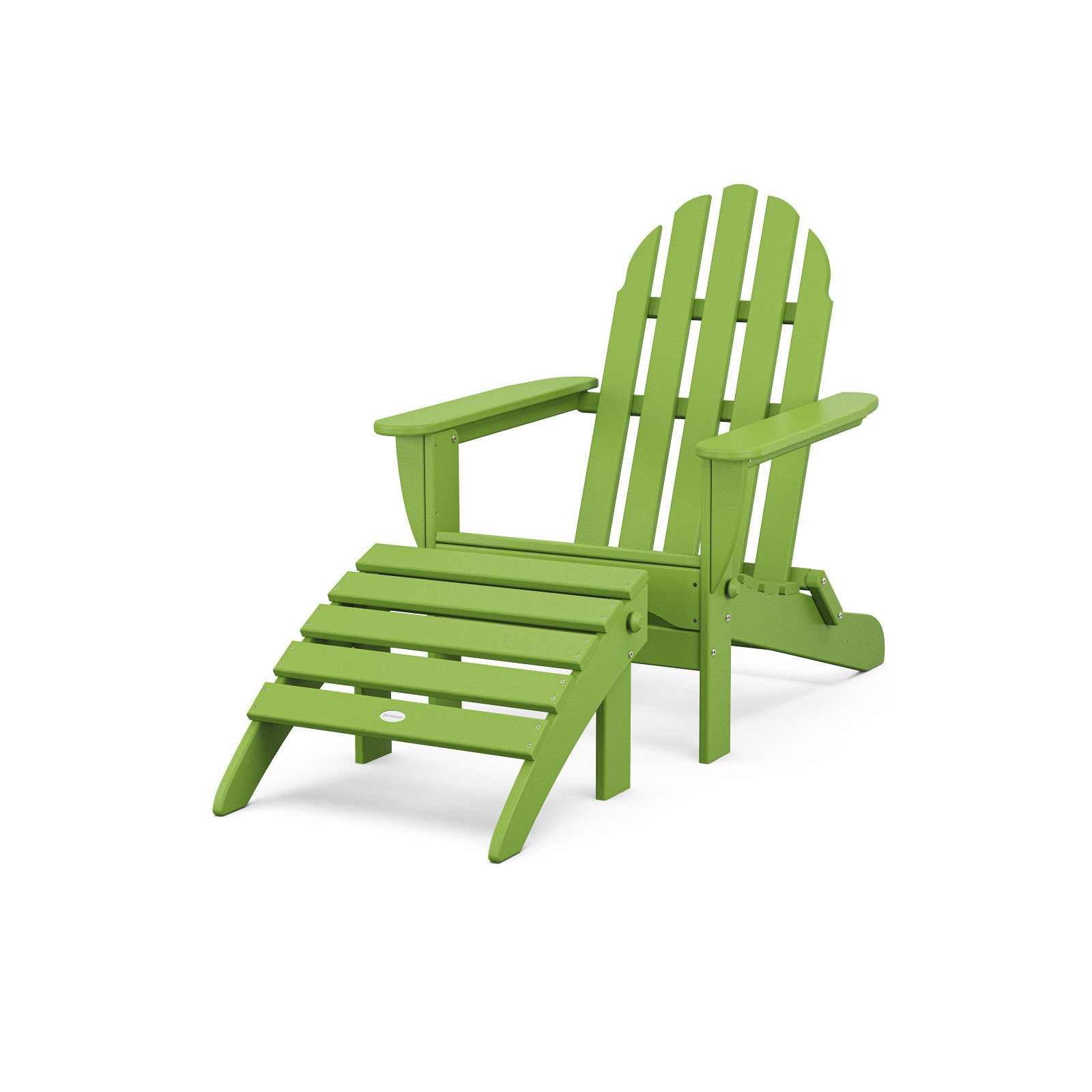 POLYWOOD Classic Adirondack 2-Piece Set, Green