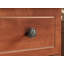 Table de bout étroite en bois massif de 11,81 po, table de chevet 3 tiroirs entièrement assemblée, table de chevet mince pour les petits espaces, table d'appoint pré-assemblée brune pour la chambre à coucher ou le salon (aucune installation requise)