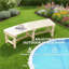 Banc de jardin en bois semi-circulaire (naturel)