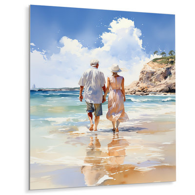 Plage photo Loves I - Nautique et plage, art mural en métal, salon