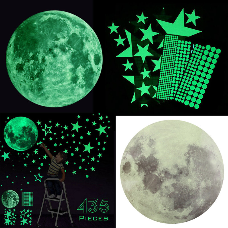 Adhésif décoratif 435 pièces avec étoiles et lune