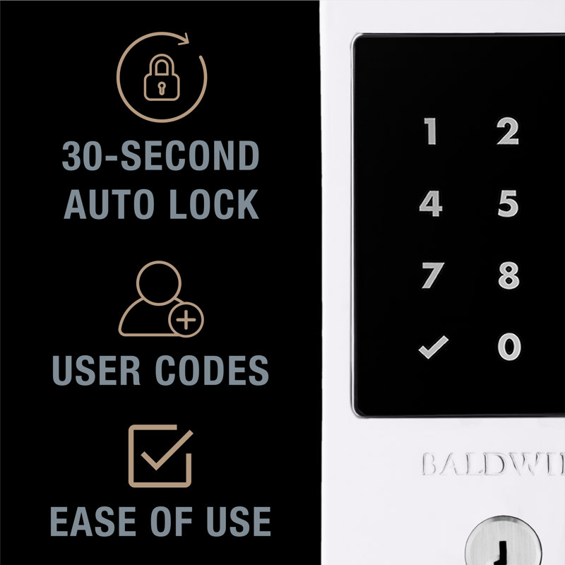 Single Cylinder Smart Deadbolt Z-Wave Technology, Polished Chrome