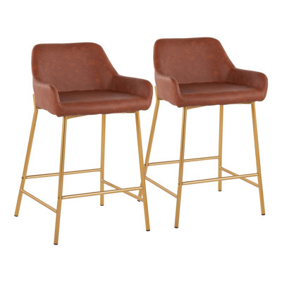 Ensemble de 2 tabourets de comptoir Daniella