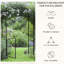 Arche de jardin en métal 85 "avec barrière - treillis pour vignes grimpantes, ajout de la cérémonie de mariage, ornement noir,