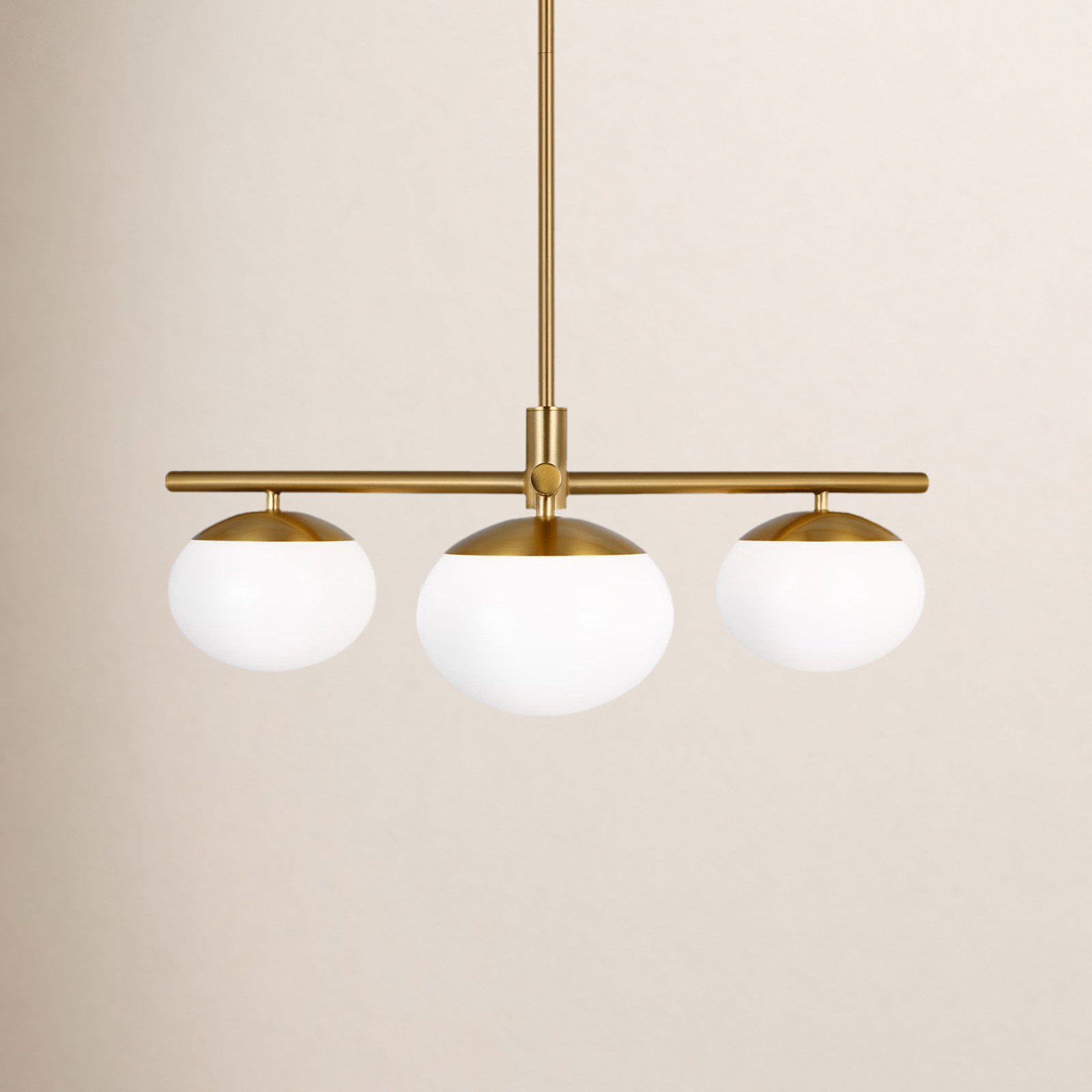 Vibi 3-Light Chandelier, Burnished Brass