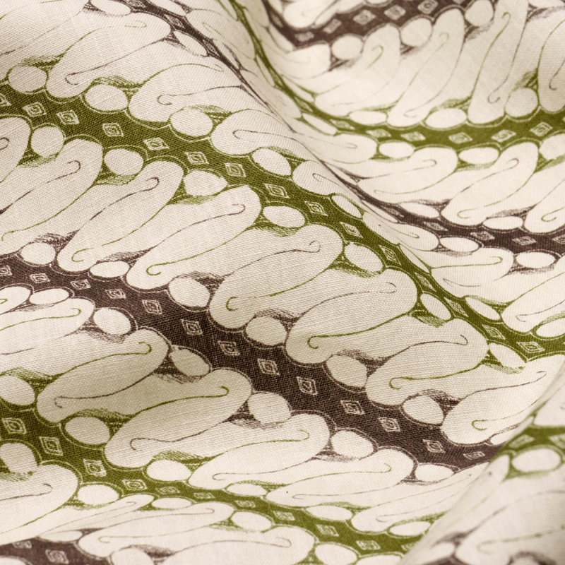 Schumacher X Rita Konig Ronnie Fabric, Green
