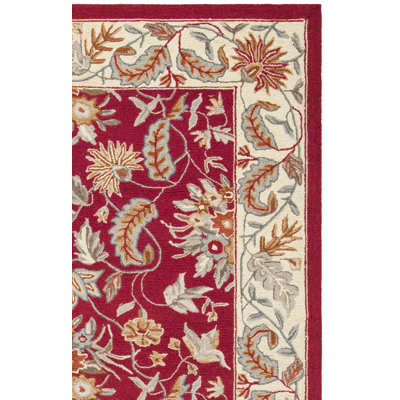 Hollander Oriental Handmade Tufted Wool Red Area Rug