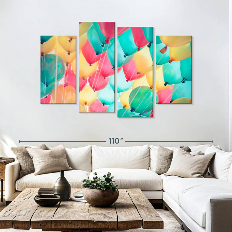 Carnival Balloons, 54" H x 84" W