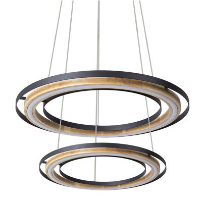 Dellano 3 - Light Matte Black LED Geometric Pendant