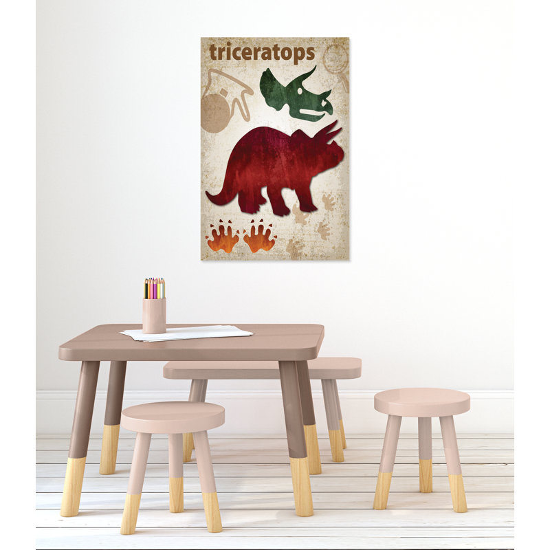 Adhésif décoratif dinosaures-04 ', H 36 po x l 24 po x P 1,5 po, Toile