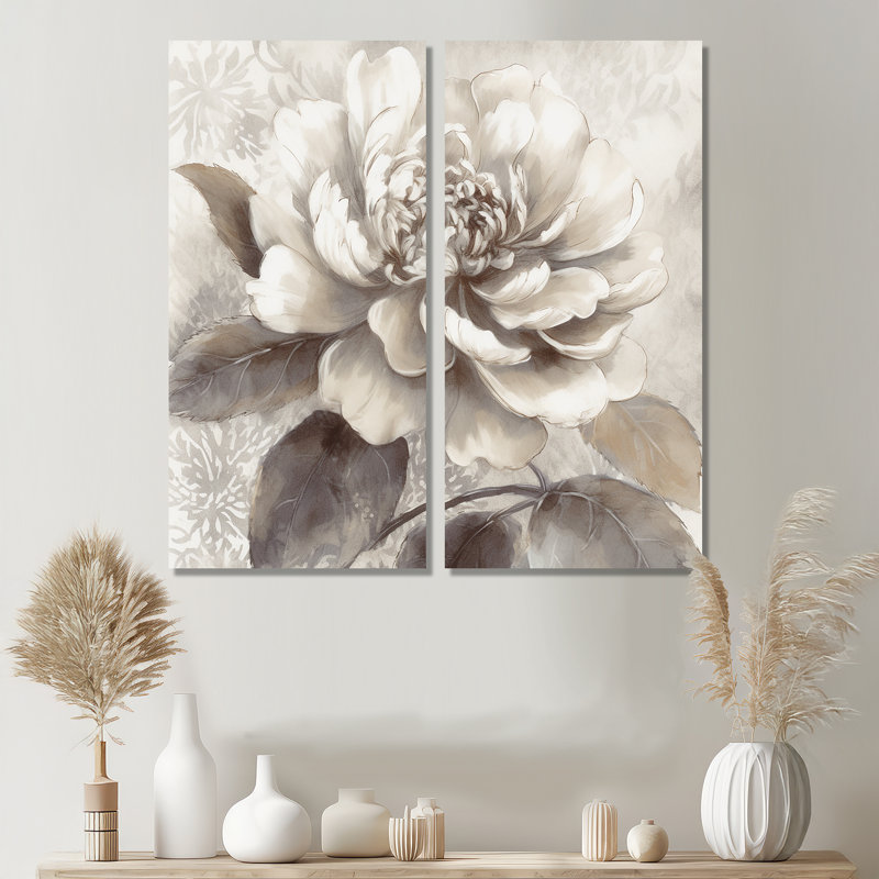 Neveu - Peonies Framed Art, 32" H x 32" W, Wrapped Canvas, Does Not Apply