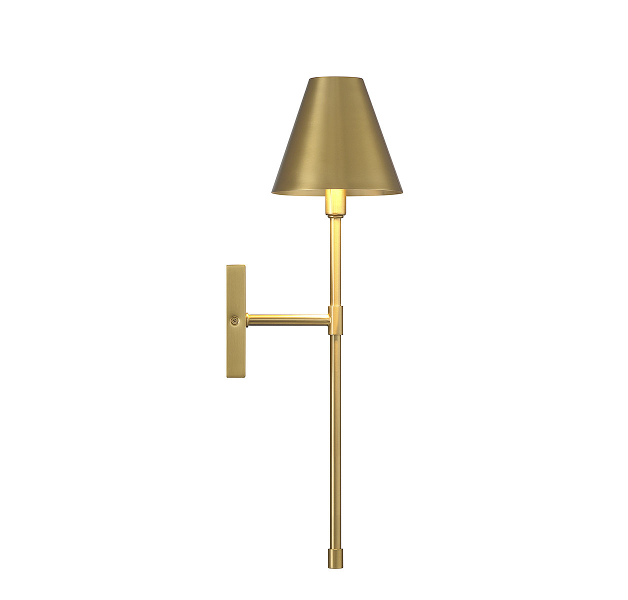 Avonia Single Light Armed Sconce, Brass