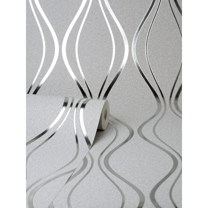 Rouleau de papier peint L 33 pi x 20,9 po Dankmar Contour Wave