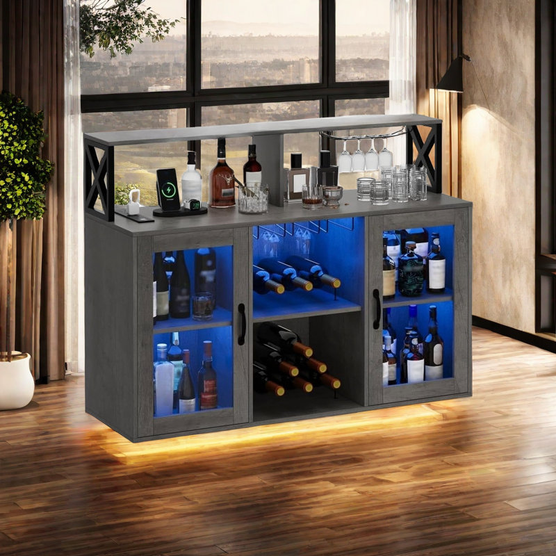 120cm Bar Cabinet, Grey