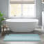 Tapis pour salle de bain 100% coton réversible bleu 24 x 44 po 3000 g / m² - aspect doux et dense, antidérapant, douceur supérieure facile d'entretien, lavable à la machine-443443270-443443276