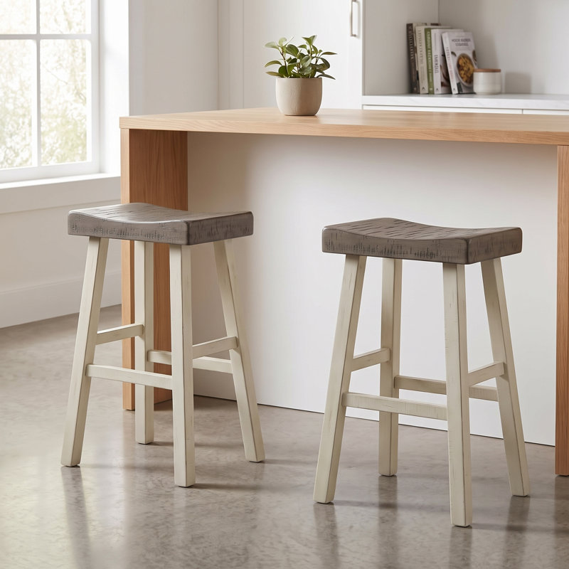 Tabourets de bar de 74 cm (29 po) de hauteur comptoir, tabourets de cuisine sans dossier en bois massif pour îlot de cuisine
