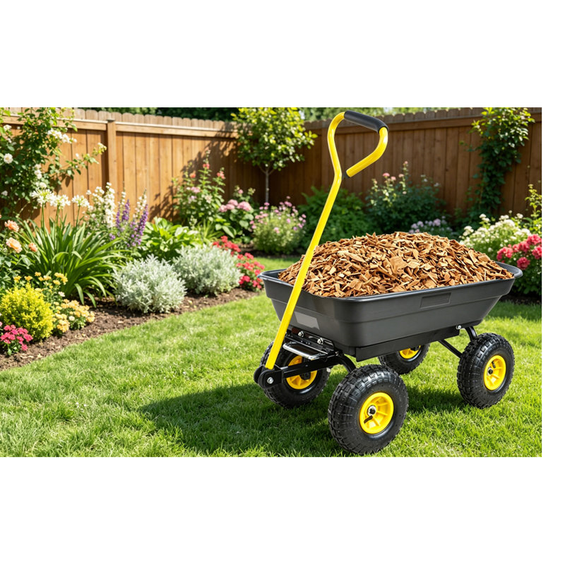 Wagon de jardin avec pneus