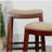 30-inch cherry red bar stool, bone-colored seat-490146551-490146556-490146555
