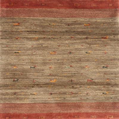 Tapis gris/vert d’olive contemporaine Pearces