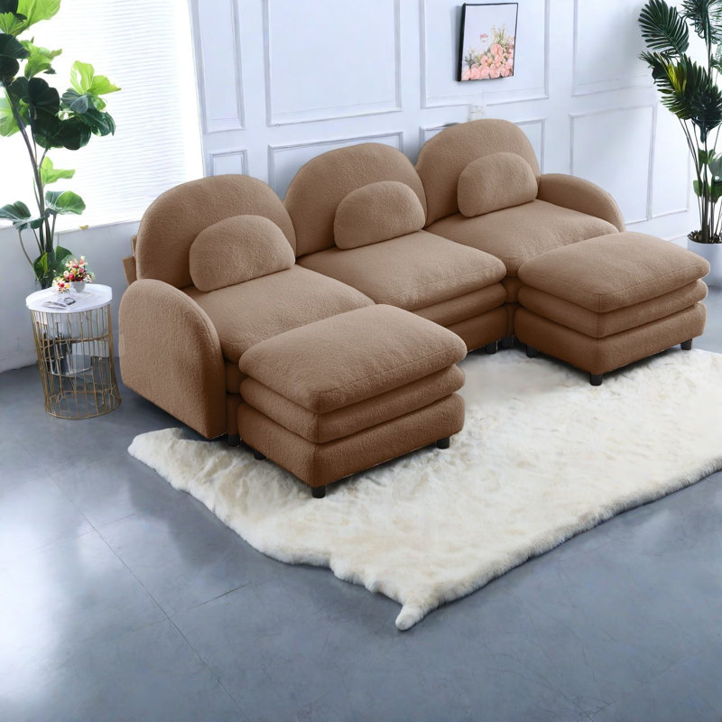 Canapé modulaire moderne en tissu Cloud Comfort
