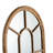 24X79" Half-Round Elongated Mirror With Decorative Window Look Classic Architecture Style Solid Fir Wood Interior Decor
