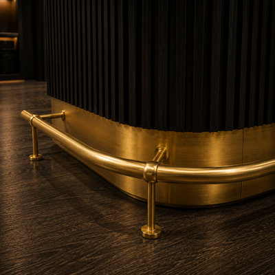 Repose-pieds de bar 60 po Prohibition Series - Laiton