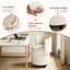 HDHNBA Foldable Backrest Vanity Stool Built In Storage Lockable Silent Swivel Rolling Casters-330129369