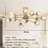 40.5" Modern Gold 12-Light Chandelier, E26 Bulbs Included