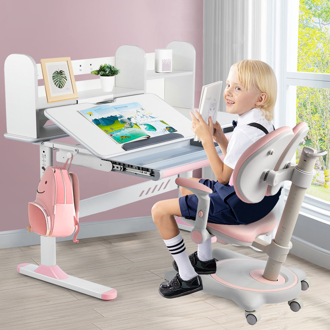 Kurland 47.2'' Writing Desk Chair Set Viv + Rae™ 