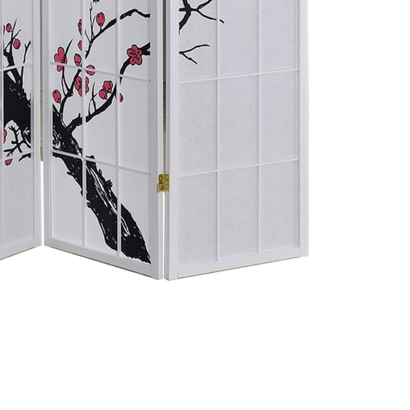 Paravent blanc à 4 panneaux Sundas Shoji