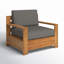 Chaise en teck Miguelina avec coussins Sunbrella-2076214810-2076214813