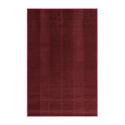 Machine Washable Solid Red Area Rug