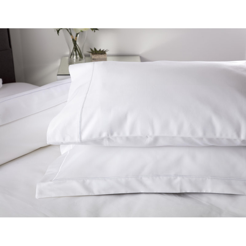 Percale Housewife Pillow Case, White