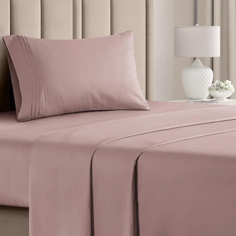 Premium Cooling, Soft & Wrinkle Free Sheet Set - Ultra Soft & Premium Hotel Luxury Bed Sheet Set, Mauve