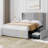 Baranowski Linen Upholstered Bed Frame with Storage Drawers, Wingback Platform Bed with Headboard-704970931