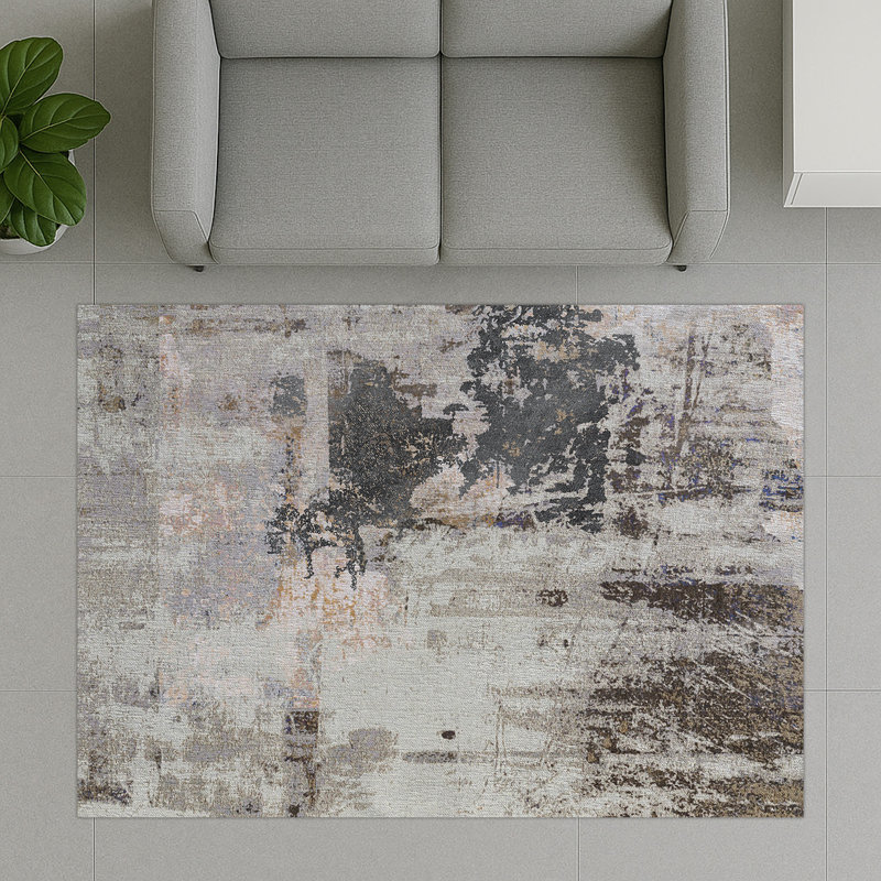Abstract Area Rug, Runner 70 x 140 cm