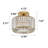 Katona Crystal Ceiling Light Fixture, Modern Semi Flush Mount Ceiling Light Hallway Light Fixtures Ceiling Flush Mount Light Fixtures for Kitchen Bedroom Bathroom Entryway-401452240