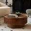 Table d'appoint en bois avec rangement rabattable