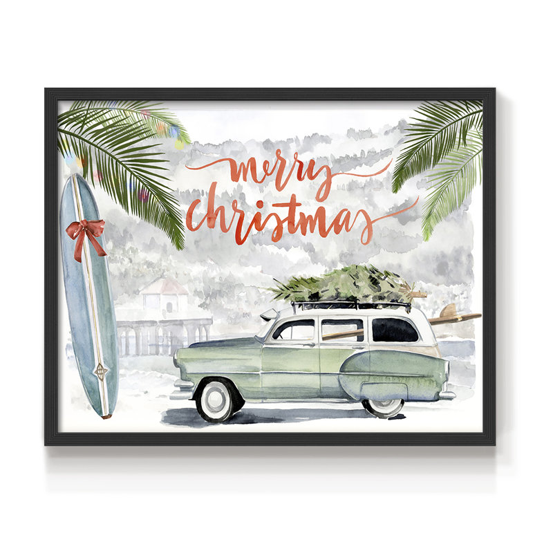 «So Cali Christmas Collection A», reproduction encadrée - Restickable, H 22 po x l 28 po, Noir, noir, noir, noir