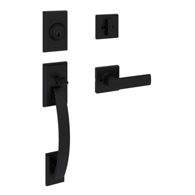 Ensemble de poignées avec pêne dormant, poignée de porte et rosette bretonne Tavaris