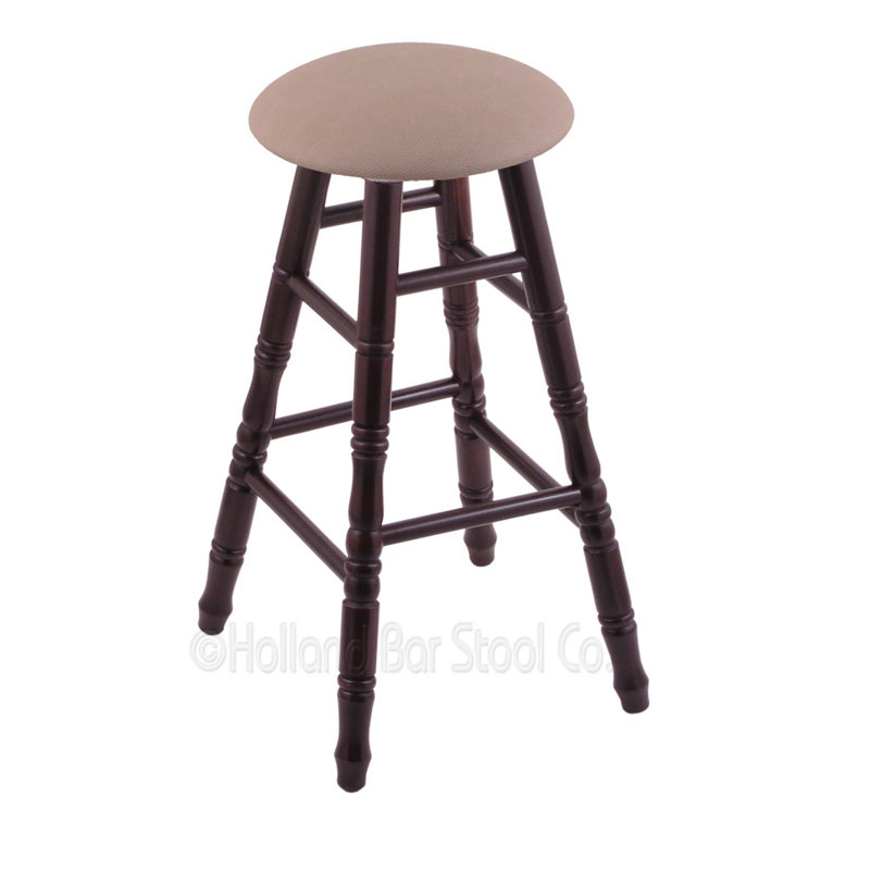 Tabouret de bar 36 po pivotante upholsetered, Érable cerisier foncé, Rein Thatch