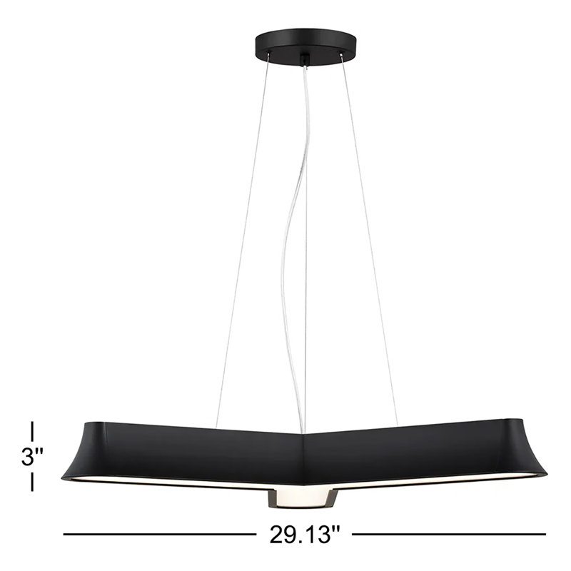 Lustre 3 lumières Alta, Nuit noire