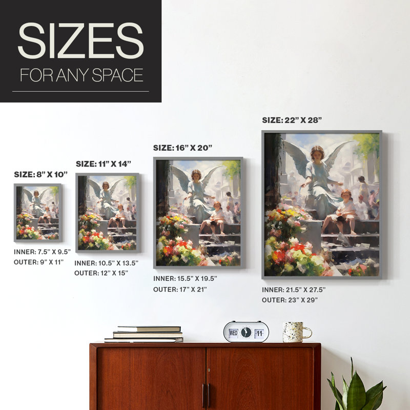Religious Series CDLXIV, reproduction encadrée - bois massif, H 30 po x l 24 po, Gris