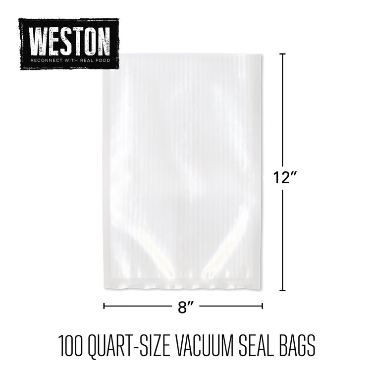 Pint 6x10 and Quart 8x12 Size Food Vacuum Sealer Bags