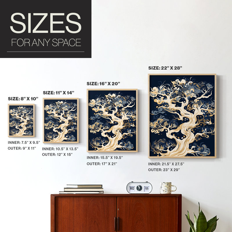 LANDSCAPES Series CLXI Framed Print - Solid Wood, 15" H x 12" W