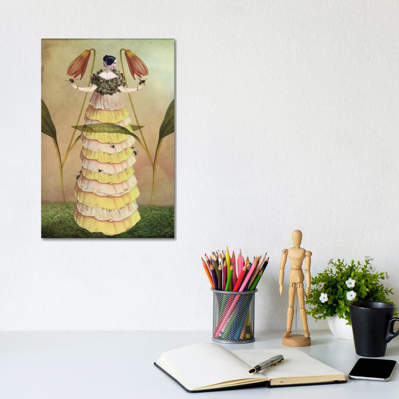 «Queen B» par Catrin Welz-Stein - reproduction, H 12 po x l 8 po x P 0,75 po, Toile tendue, Pas de tapis