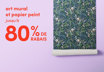 Wall art and wallpaper up to 80% off.